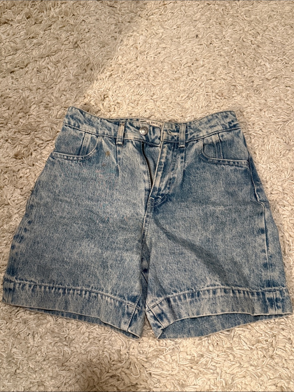 Fat Face UK High-Rise Light Blue Denim Shorts - Classic Women's Jean Shorts